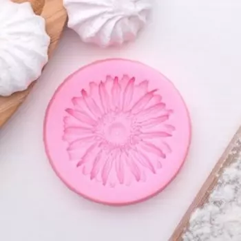 Молд для заливки Доляна «Герберы», силикон, d=6 см, розовый