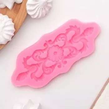 Молд для заливки Доляна «Лепнина», силикон, 135.5 см, розовый