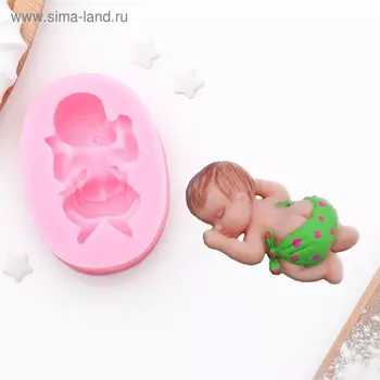 Молд «Малыш», силикон, 642 см, розовый