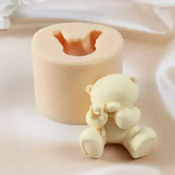 Молд силиконовый "Мишка с зайцем" Силикон 5,8х7х6,5 см