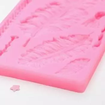 Силиконовый молд профессиональный «Перья», 2011,51 см, цвет МИКС