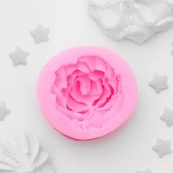 Молд «Роза», силикон, 4.52 см, МИКС