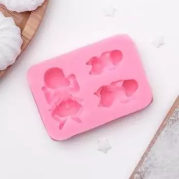 Молд «Три малыша», силикон, 7,551,5 см, цвет МИКС