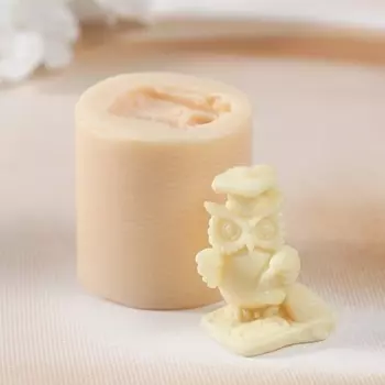 Молд силиконовый "Ученая сова №1" 4х4,2х4,2 см