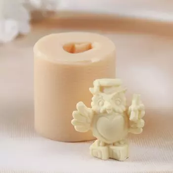 Молд силиконовый "Ученая сова №3" 4х4,2х4,2 см