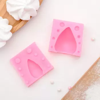 Силиконовый молд «Ушки единорога», 5,253,1 см, цвет розовый