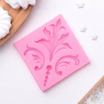 Молд для заливки «Завитки», силикон, 6.50.7 см, розовый