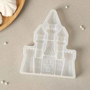 Молд Доляна «Сказочный замок», силикон, 15122 см, цвет белый