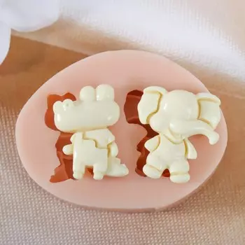 Молд "Слон и крокодил" 2х2,5х0,6, 2,3х2,4х0,5 см