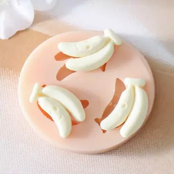 Молд силиконовый "Три банана" 2,7х1,5 см