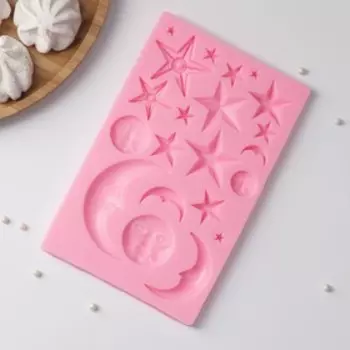 Силиконовый молд «Звёздная ночь», 19,512,20,9 см, цвет розовый