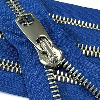 Молния №12, разъёмная, длина 65 см, цвет ярко-синий