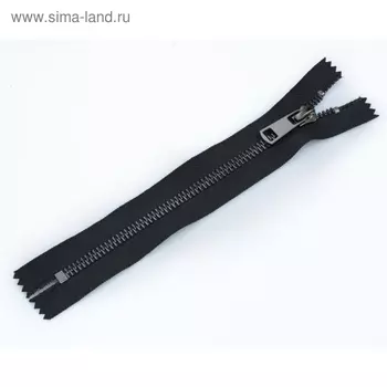Молния №5, неразъёмная, 16 см, цвет чёрный