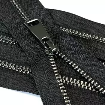 Молния для одежды №3ТТ, неразъёмная, длина 45 см, цвет чёрный