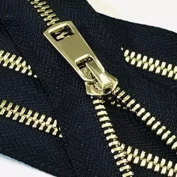 Молния для одежды №8СТ, неразъёмная, длина 18 см, цвет чёрный