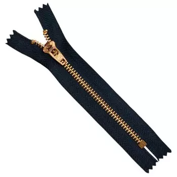 Молния джинсовая 12 см, 10 шт в уп.