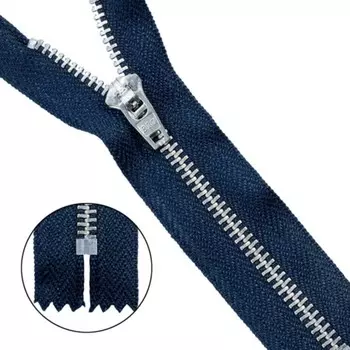 Молния джинсовая 12 см, 10 шт в уп.