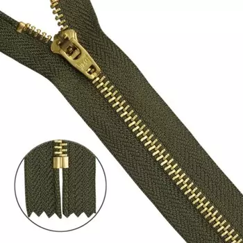 Молния джинсовая 12 см, 10 шт в уп.