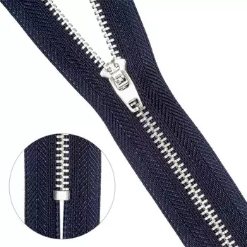 Молния джинсовая, неразъёмная, Т4 , размер 20 см (233 тёмно-синий)