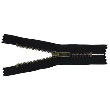 Молния джинсовая, неразъёмная, Т5 , размер 12 см (580 чёрный)