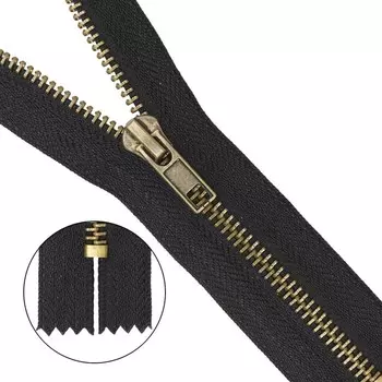 Молния джинсовая, неразъёмная, Т5 , размер 14 см (580 чёрный)