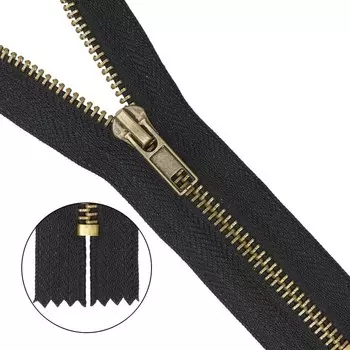 Молния джинсовая, неразъёмная, Т5 , размер 16 см (580 чёрный)