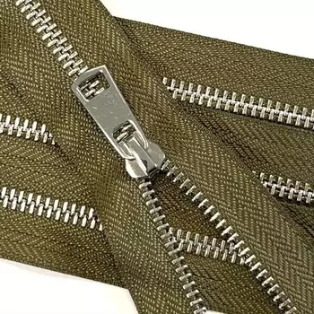 Молния металлическая №5ТТ, два замка, длина 95 см, цвет хаки