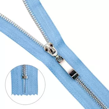 Молния металлическая, неразъёмная, Т5, размер 18 см (546 лаванда)