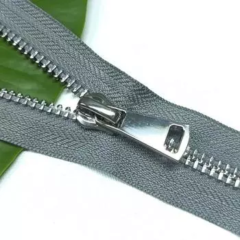 Молния металлическая №8ТТ, разъёмная, длина 65 см, цвет серый