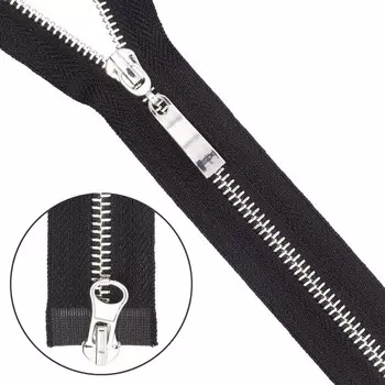 Молния металлическая, разъёмная, 2 замка, Т5, размер 100 см (580 чёрный)