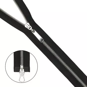 Молния металлическая, разъёмная, 2 замка, Т5, размер 85 см (580 чёрный)