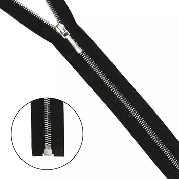 Молния металлическая, разъёмная, Т1, размер 80 см (580 чёрный)