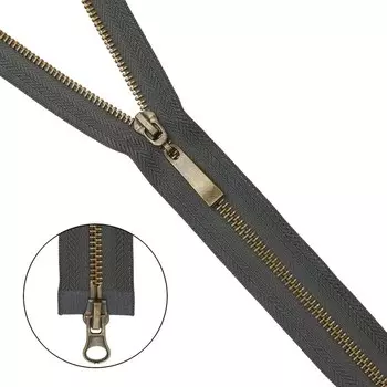 Молния металлическая, разъёмная, Т5, 2 замка, размер 85 см (301 тёмно-серый)