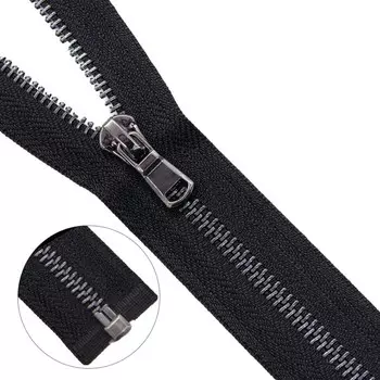 Молния металлическая, разъёмная, Т5, размер 55 см (580 чёрный)