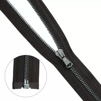 Молния металлическая, разъёмная, Т5, размер 55 см (868 тёмно-коричневый)