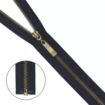 Молния металлическая, разъёмная, Т5, размер 75 см (233 тёмно-синий)