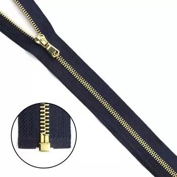 Молния металлическая, разъёмная, Т5, размер 80 см (233 тёмно-синий)