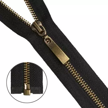 Молния металлическая, разъёмная, Т5, размер 80 см (580 чёрный)