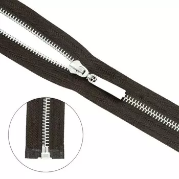 Молния металлическая, Т5, 1 замок, размер 45 см (868 тёмно-коричневый)