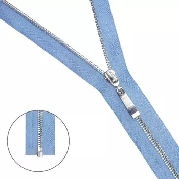 Молния металлическая, Т5, 1 замок, размер 70 см (546 лаванда)