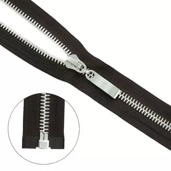 Молния металлическая, Т8, 1 замок, размер 55 см (868 тёмно-коричневый)