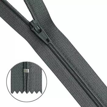 Молния пластиковая №3, 20 см, 10 шт в уп.