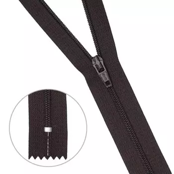 Молния пластиковая №3, 20 см, 10 шт в уп.