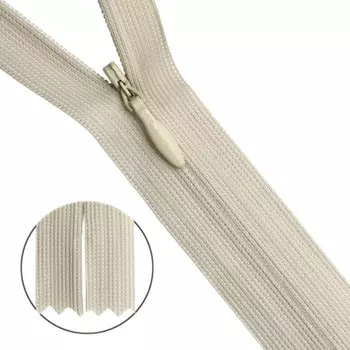 Молния потайная №3 беж., 10 шт в уп.