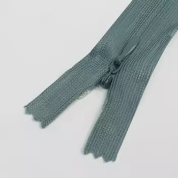 Молния потайная, №3, неразъёмная, замок автомат, 20 см, цвет серый