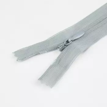 Молния потайная, №3, неразъёмная, замок автомат, 60 см, цвет серый, цена за 1 штуку