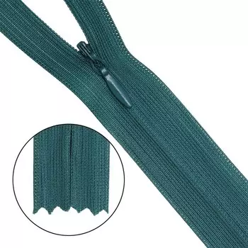 Молния потайная, неразъёмная, Т3, размер 20 см (908 серо-синий), 10 шт. в наборе