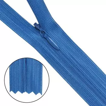 Молния потайная, неразъёмная, Т3, размер 50 см (115 василёк), 10 шт. в наборе