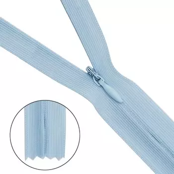 Молния потайная, неразъёмная, Т3, размер 70 см (350 светло-лаванда), 10 шт. в наборе