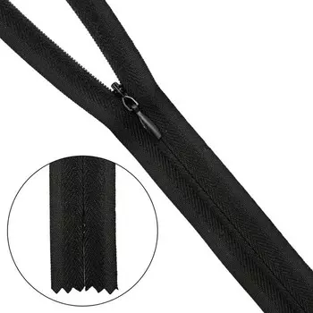 Молния потайная, Т3, , размер 20 см (580 чёрный), 10 шт. в наборе